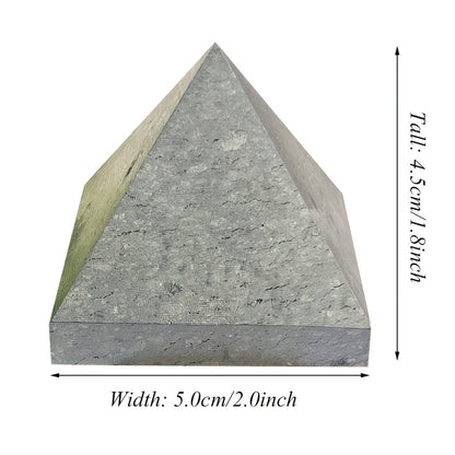 Handcrafted Shungite Pine Pyramid - Natural Crystal for Meditation, Home Decor & Feng Shui Protection