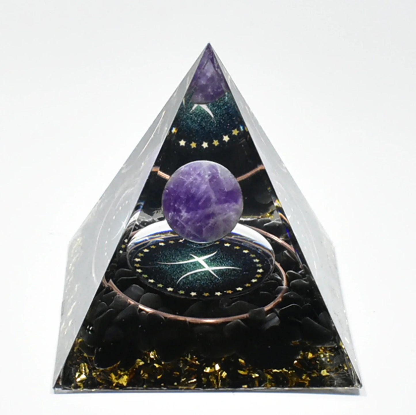 12 Zodiacs Orgone Pyramid 5cm Horoscope Healing Natural Crystal Stone Chakra Reiki Orgonite Gemstones Birthday Constellation