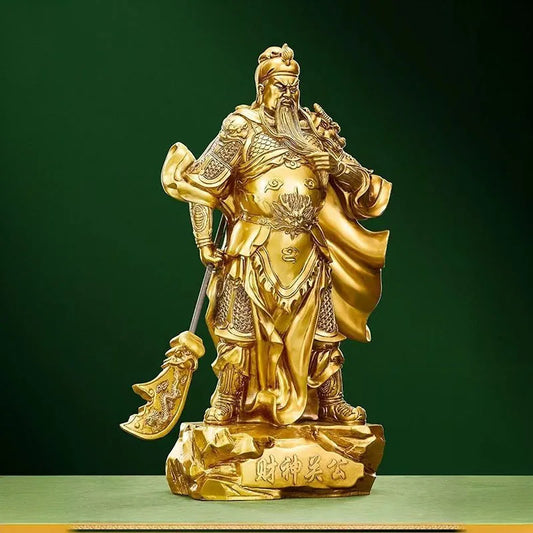 Fengshui Fortune Guan Gong Sculpture Resin Accessories Home Cabinet Figurines Decoration Office Store Guan Yu Statue Ornaments