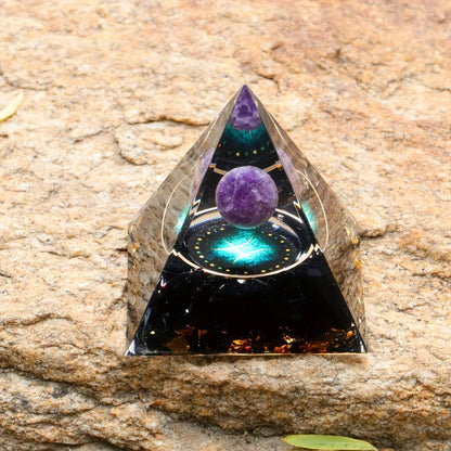12 Zodiac Orgone Pyramid 5cm Horoscope Healing Natural Crystal Stone Ornaments Chakra Reiki Orgonite Gemstones Birthday Gifts
