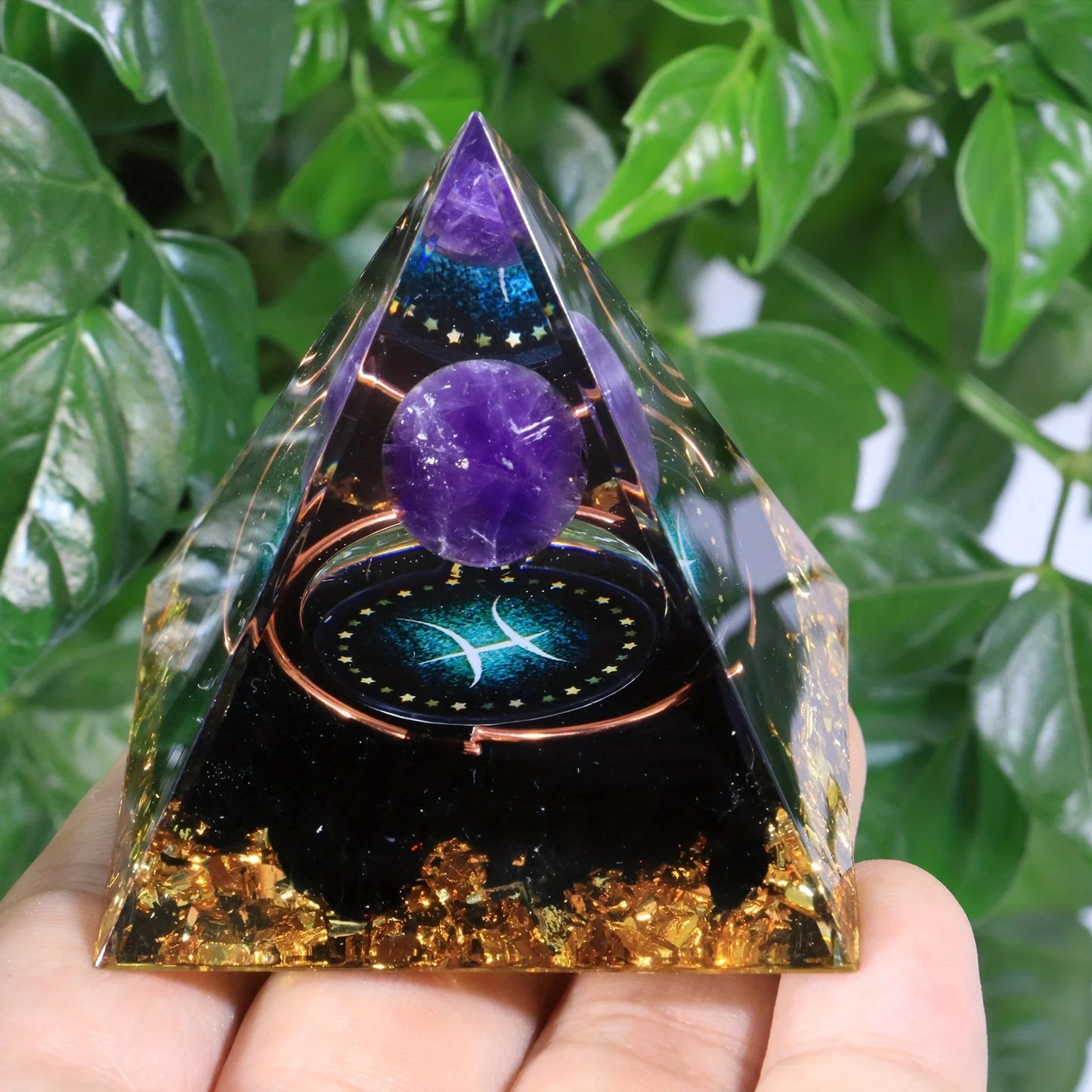 12 Zodiacs Orgone Pyramid 5cm Horoscope Healing Natural Crystal Stone Chakra Reiki Orgonite Gemstones Birthday Constellation