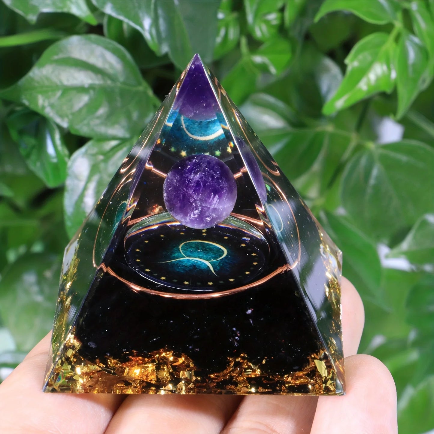 12 Zodiacs Orgone Pyramid 5cm Horoscope Healing Natural Crystal Stone Chakra Reiki Orgonite Gemstones Birthday Constellation