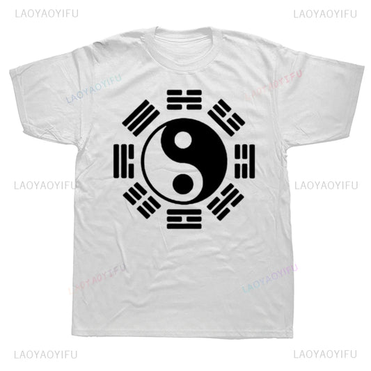 Ching Kungfu Art Chinese Yin Yang Tai Chi Tshirt Awesome Short Sleeve Gift T Shirt Causal Fashion Summer Style Vintage T-Shirt