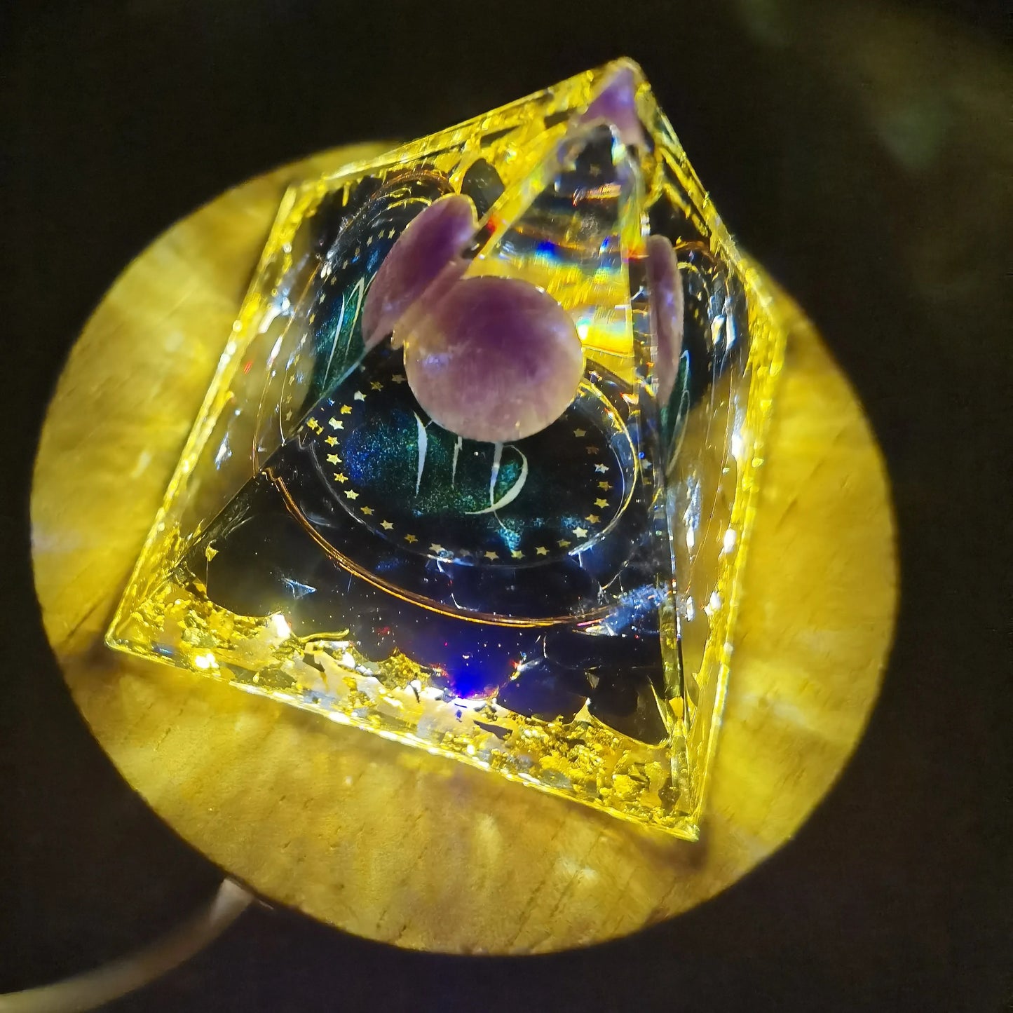 12 Zodiac Orgone Pyramid 5cm Horoscope Healing Natural Crystal Stone Ornaments Chakra Reiki Orgonite Gemstones Birthday Gifts