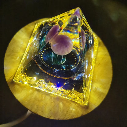 12 Zodiac Orgone Pyramid 5cm Horoscope Healing Natural Crystal Stone Ornaments Chakra Reiki Orgonite Gemstones Birthday Gifts